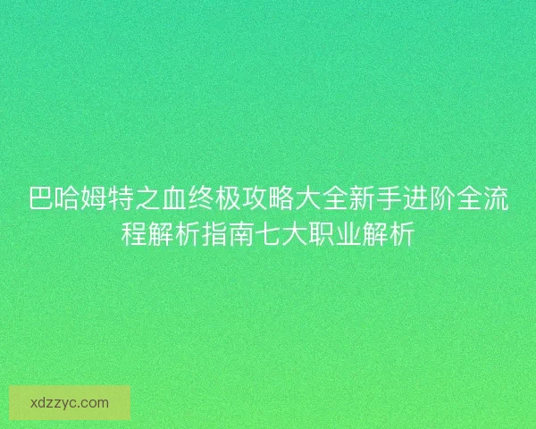 巴哈姆特之血终极攻略大全新手进阶全流程解析指南七大职业解析