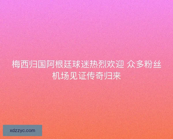 梅西归国阿根廷球迷热烈欢迎 众多粉丝机场见证传奇归来